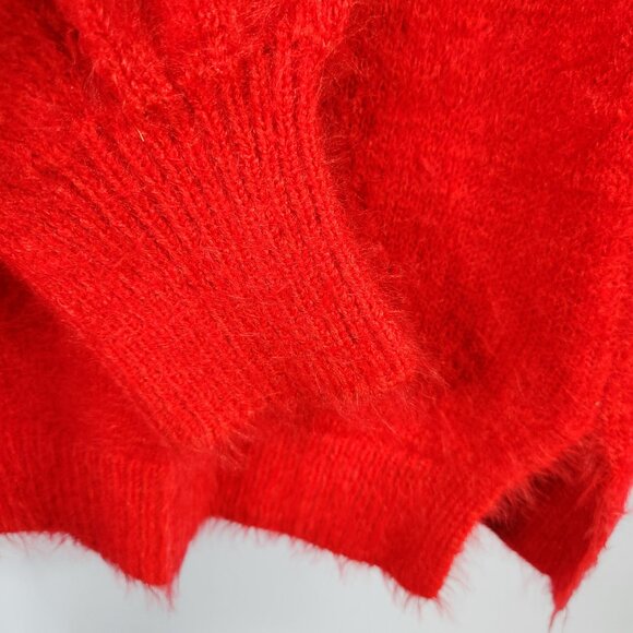 Time and Tru Women's Fair Isle Pullover Sweater Crew Neck Size M 8-10 Red (PP-6) - Picture 5 of 6